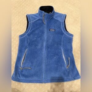 Patagonia Royal Blue Plush Fleece Vest Size Medium.